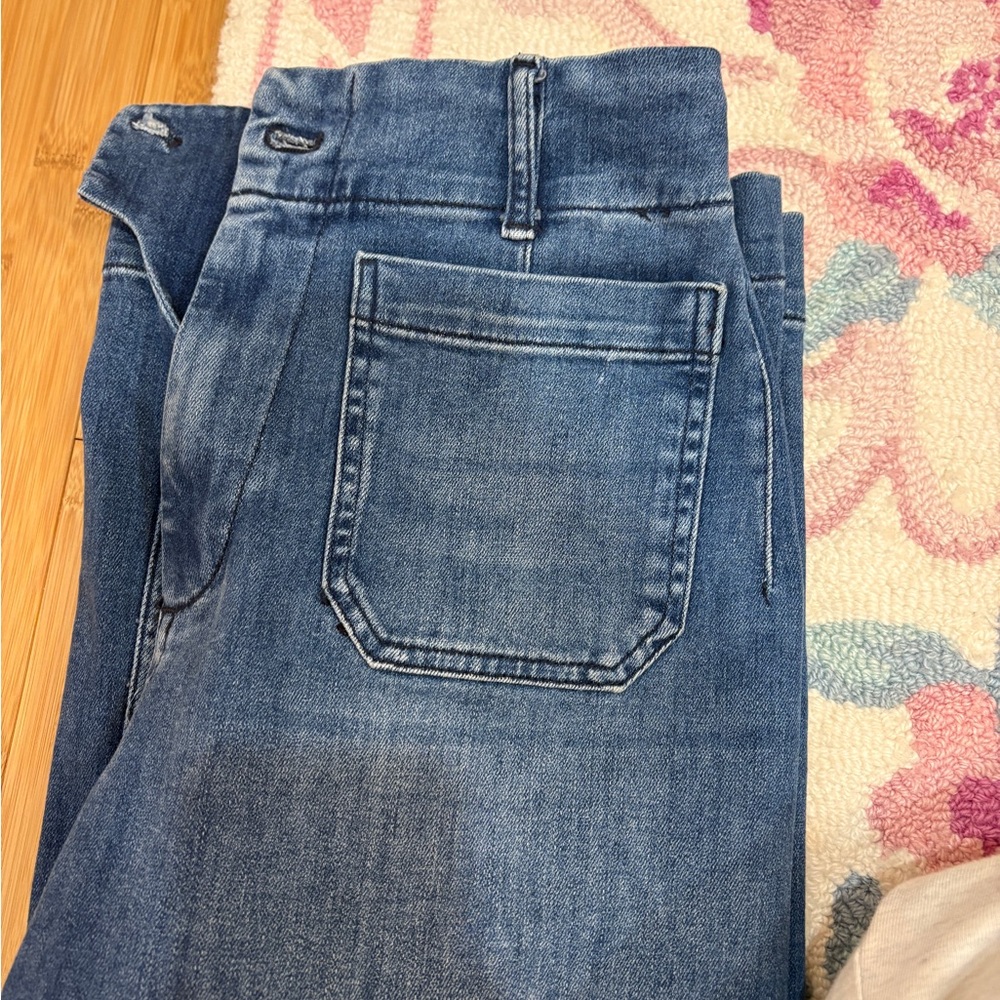 Anthropologie Dark Blue Flare Jeans - Picture 3 of 4